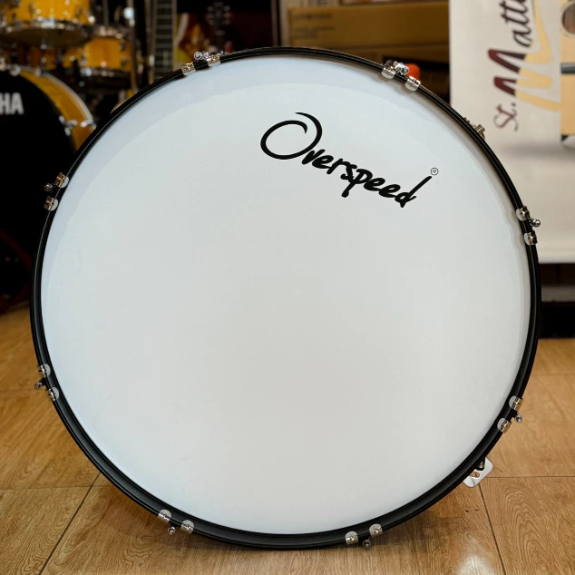 กลองใหญ่เดินแถว Overspeed 8 หลักคู่ กลองพาเหรด ขนาด 20 นิ้ว พร้อมขาแขวนอลูมิเนียมแข็งแรง ฟรีไม้ตีกลอง
