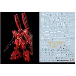 208 Water Decal RG 1/144 MSN-04FF Sazabi (Gundam SIDE-F ver.) ยี่ห่อ S.I.M.P. Model Decal