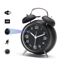 กล้องนาฬิกาปลุก สีดำ IP CAM HD WIFI