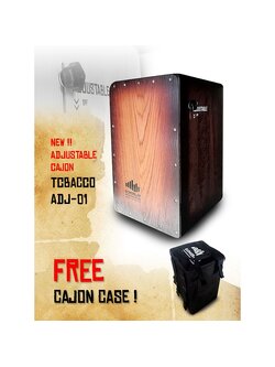 คาฮองจูนได้ Echoslap Adjustable Cajon สี Tobacco พร้อมกระเป๋า