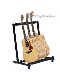 ขาตั้งกีต้าร์ ขาวางกีต้าร์ 3 ตัว แบบเหลี่ยม พับเก็บได้ วางกีตาร์ได้อย่างแน่นหนา