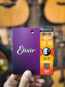 สายกีตาร์โปร่ง Elixir เบอร์ 12/53 Phosphor Bronze 16052