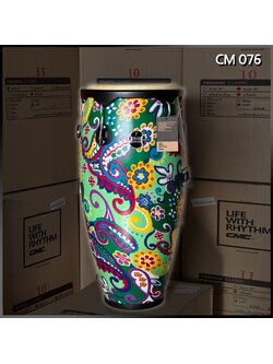 ทอมบ้า CMC กลองทอมบ้า คองก้า พร้อมขาตั้งกลอง สามารถปรับระดับขาตั้งได้ หนังกลองทำจากหนังแท้ ลายผ้าเขียว