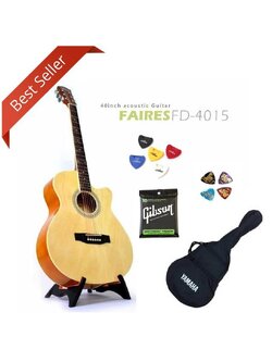 กีต้าร์โปร่ง Faires FD4015 สีไม้ 40 นิ้ว