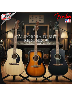 กีตาร์โปร่ง Fender California Debut Redondo หัวทรง 6-in-line