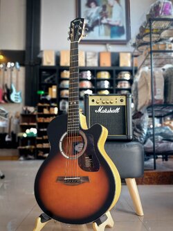 Mantic GT1-AC กีต้าร์โปร่ง 40 นิ้ว สีซันเบิร์ส รุ่นยอดนิยม ฟรี กระเป๋าNami ปิ๊ก4อัน ใบคอร์ด ประแจ