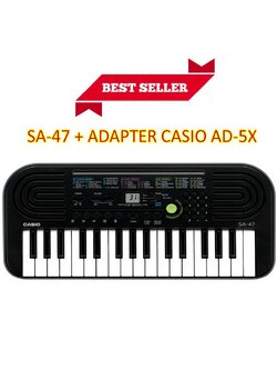 CASIO คีย์บอร์ด รุ่น SA-47 พร้อมกระเป๋า + ADAPTER CASIO AD-5X