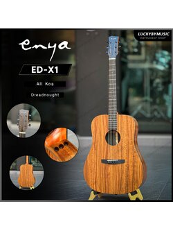 Enya กีต้าร์โปร่งไฟฟ้า ED-X1 ทรงเดรทน็อท ขนาด 41 นิ้ว All KOA HPL ไม้โคอะทั้งตัว ใส่สายเคลือบ D’Addario พร้อมซอฟเคส ของแถมพรีเมียม