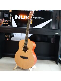 กีต้าร์โปร่งไฟฟ้าที่ไม่ง้อแอมป์ kazuki ระบบ #TransAcoustic TAC-1 ทรงOM พร้อมเอฟเฟค ลำโพงในตัว