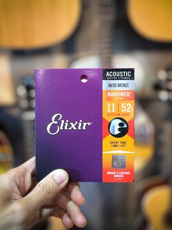สายกีตาร์โปร่ง Elixir เบอร์ 11/52 Bronze 80/20 11027
