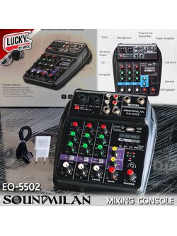 มิกซ์ Sound milan รุ่น EQ-5502 * Mixer 4 channel สเตอริโอ มิกเซอร์