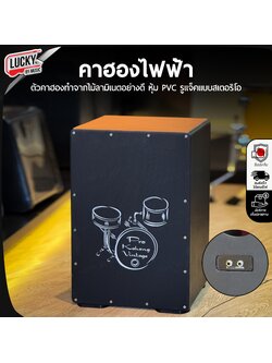 E-Cajon คาฮองไฟฟ้า เลือกได้ 2 input Studio/Mono ไม้หน้า หุ้ม ผ้า 600D PVC