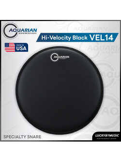 Aquarian รุ่น Hi-Velocity Black VEL14 หนังสแนร์ ขนาด 14 นิ้ว Made in USA. สีดำ