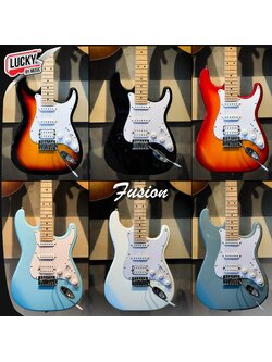 กีต้าร์ไฟฟ้า Fusion ST-SSH-F ปิ๊กอัพ HSS มีเซตแอมป์ 10 วัตต์ - ฟรี กระเป๋า ปิ๊ก4อัน ใบคอร์ด ประแจ สายแจ็ค