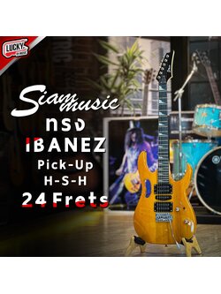 กีต้าร์ไฟฟ้า Siam music IB-170 สีไม้ ปิ๊กอัพ HSH 24 เฟรต พร้อม กระเป๋า ปิ๊ก ประแจ