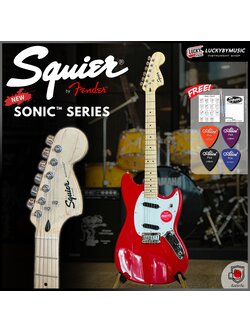 SQUIER กีตาร์ไฟฟ้า SONIC MUSTANG สี Torino Red ทรง Mustang พร้อม ปิ๊ก Alice 4 ชิ้น - ของแท้ 100% ประกันศูนย์ไทย