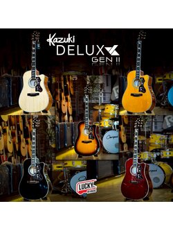 กีต้าร์โปร่ง/โปร่งไฟฟ้าazuki Deluxe DLK 41C Gen II 41 นิ้ว พร้อใม กระเป๋า/ ปิ๊ก2 /คาโป้ / ปิ๊กกาด / ใบคอร์ด / ประแจ