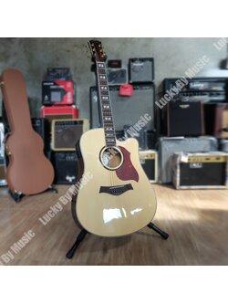 กีต้าร์โปร่งไฟฟ้า Enya รุ่น Ed18 EQ สีไม้ รุ่นใหม่ ลูกบิดทอง ฟรี กระเป๋า/สายแจ็ค/สายสะพาย/คาโป้/ประแจ/ปิ๊ก/ที่เก็บปิ๊ก/ใบคอร์ด