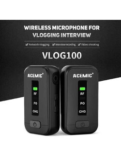 Acemic Vlog100 V1 ไมโครโฟนไวเลส ไร้สาย