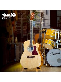 Kazuki รุ่น KZ-41 กีตาร์โปร่ง ขนาด 41 นิ้ว ทรงเว้า เสียงใส กังวาน 5 สี เลือกเซต