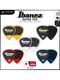 IBanez ปิ๊ก GRIP WIZARD SERIES ปิ๊กกีต้าร์ (Heavy 1.0 mm) ปิ๊ก วัสดุ Polyacetal ที่จับแบบทราย ไม่ลื่น