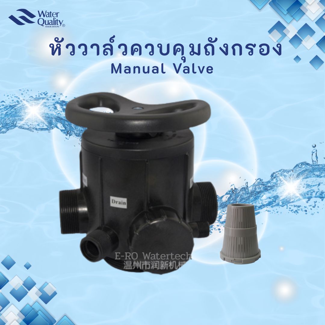 หัววาล์วควบคุมแบบ Manual เรซิ่น คอ 4" - F64D