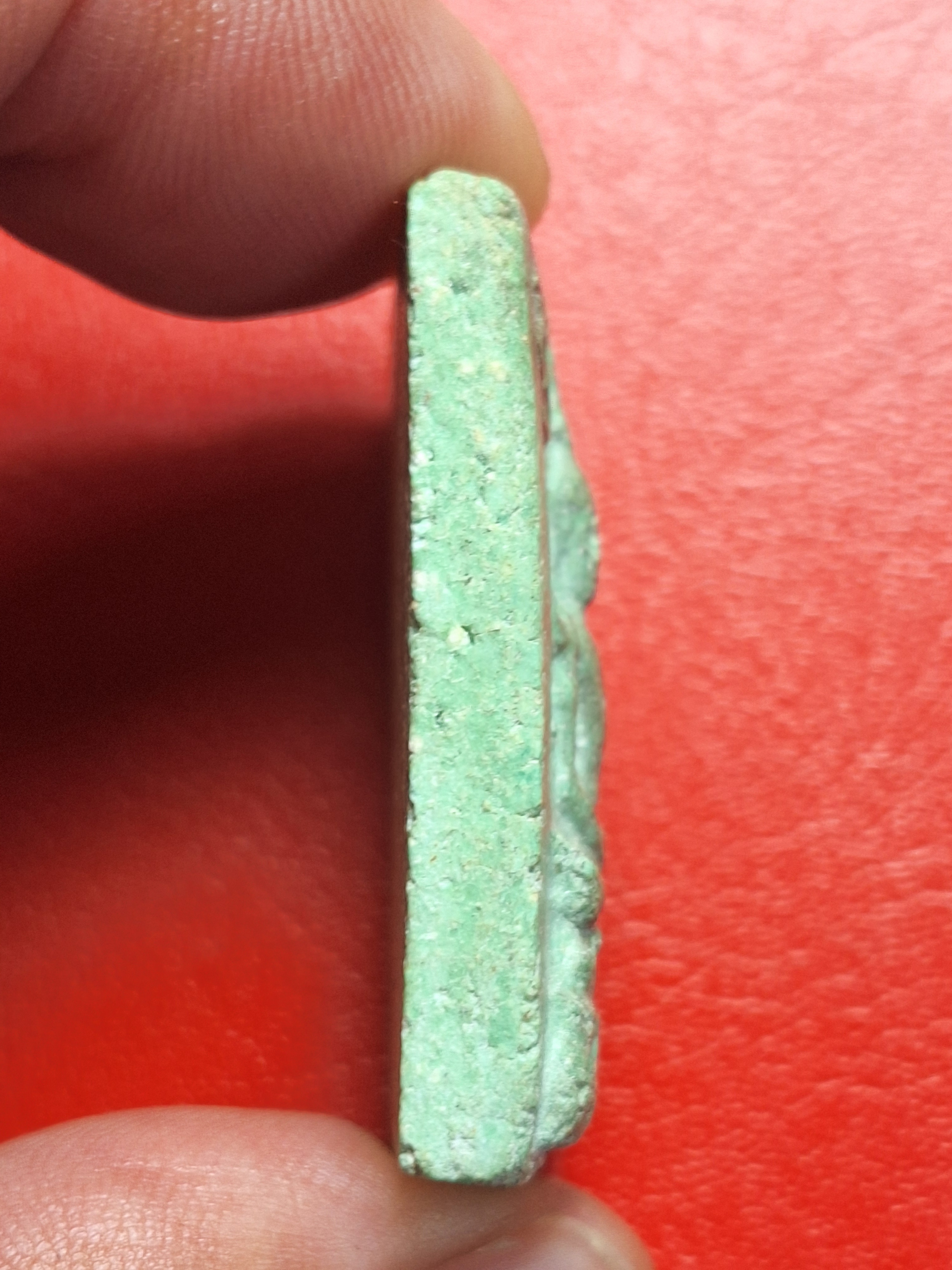 พระแก้วมรกต วัดบ้านโป่ง ปี๒๕๐๙ พิมพ์สี่เหลี่ยม เนื้อเขียว(องค์ที่5)