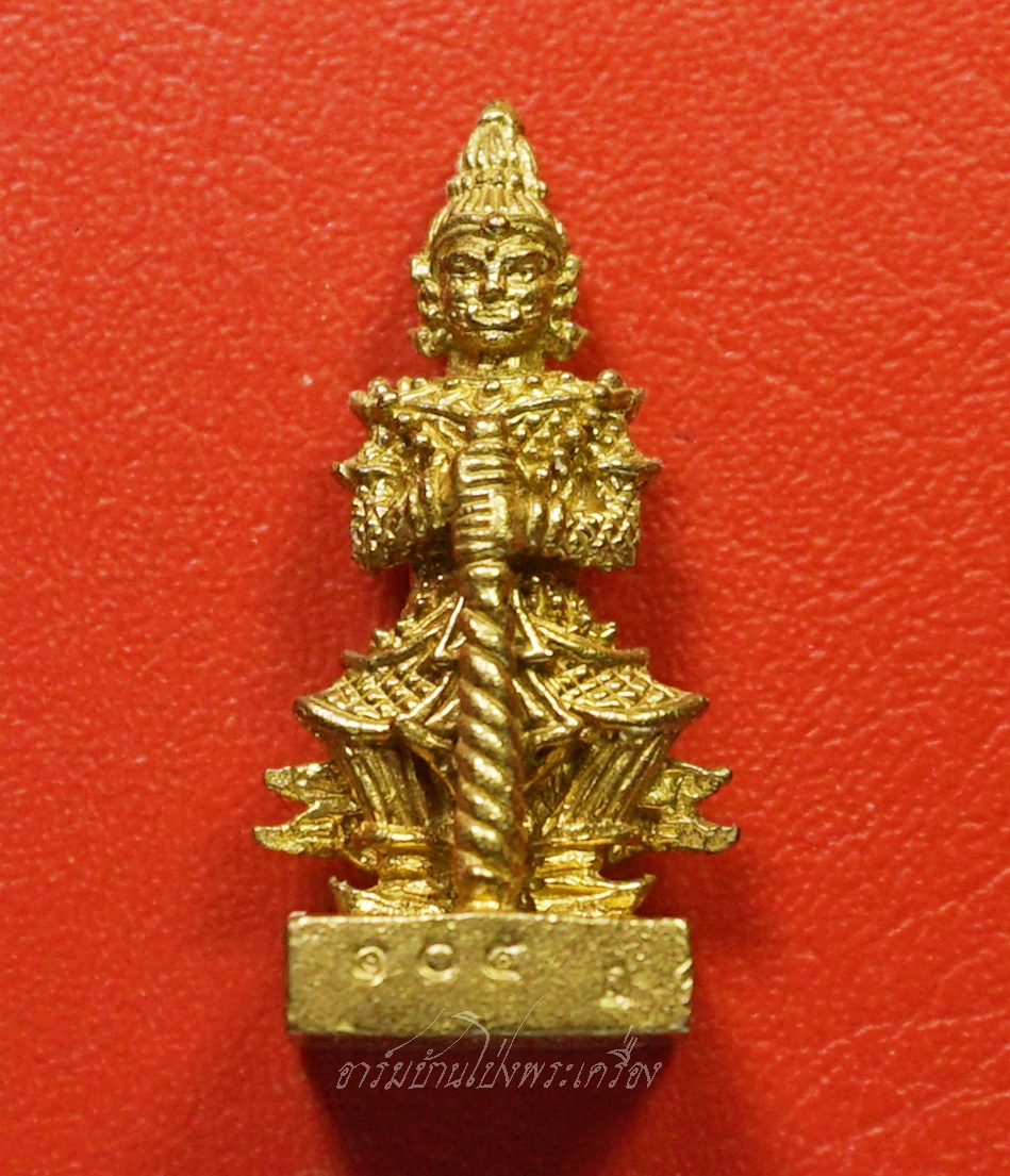 หลวงพ่อแถม วัดช้างแทงกระจาด ท้าวเวสสุวรรณ อุดมทรัพย์ รุ่นแรก เนื้อฝาบาตร เลข๑๐๕ โค๊ต"ถ"(องค์ที่1)