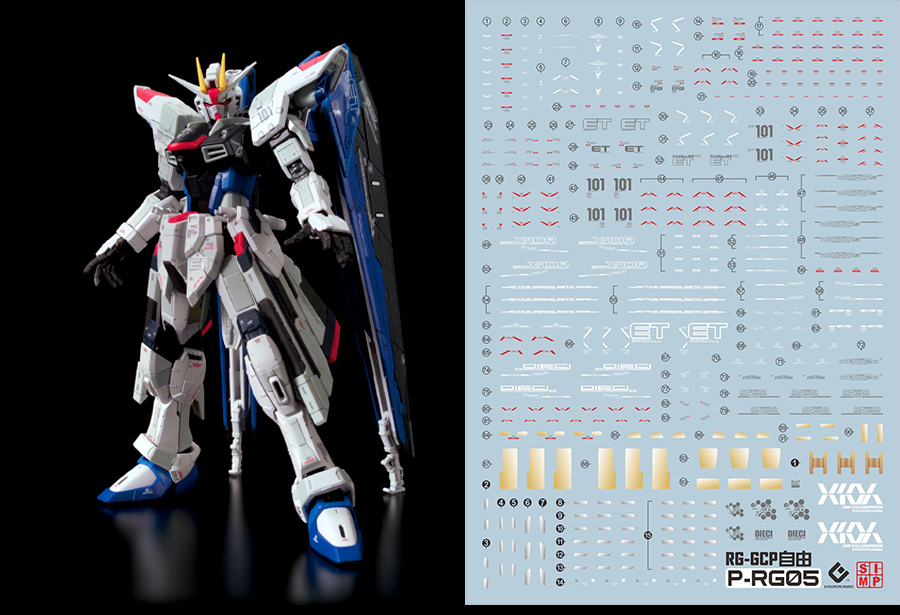167 Water Decal RG1/144 Gundam Freedom Ver.GCP ยี่ห้อ S.I.M.P. Model Decal