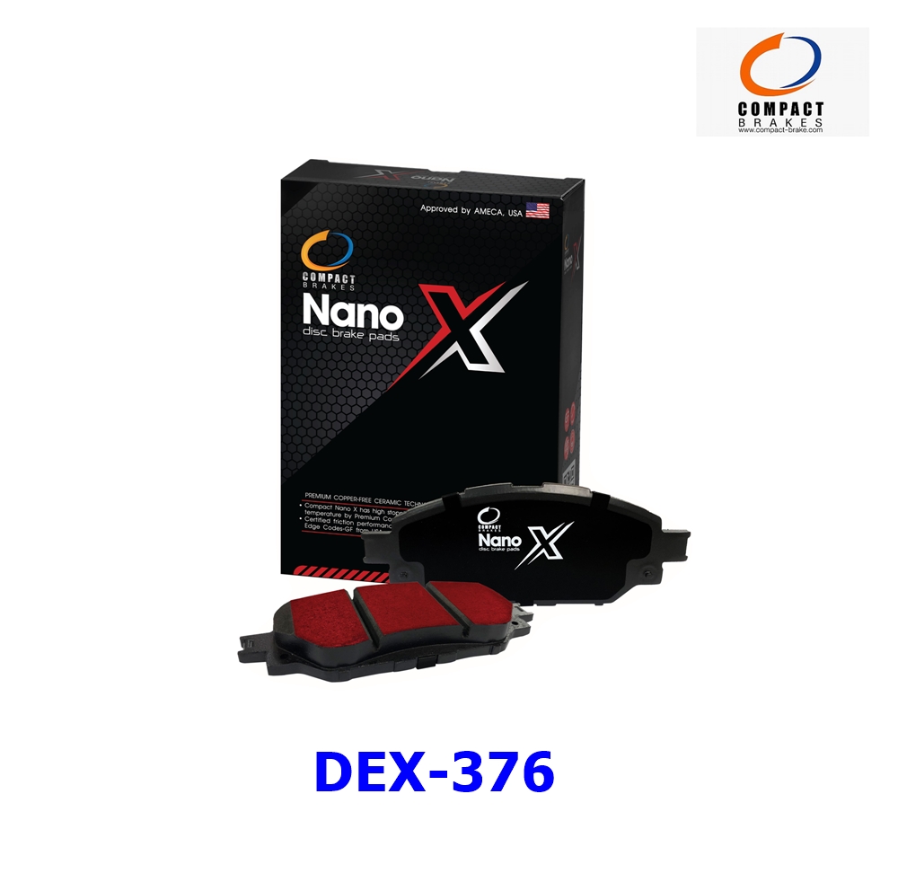 ผ้าเบรคหน้า Honda CIVIC FD 1.8 ปี 2006-2012, CIVIC ES Dimension 1.7-2.0 ปี 2000-2005, CIVIC EK ตาโต ปี 1996-2000 DEX-376