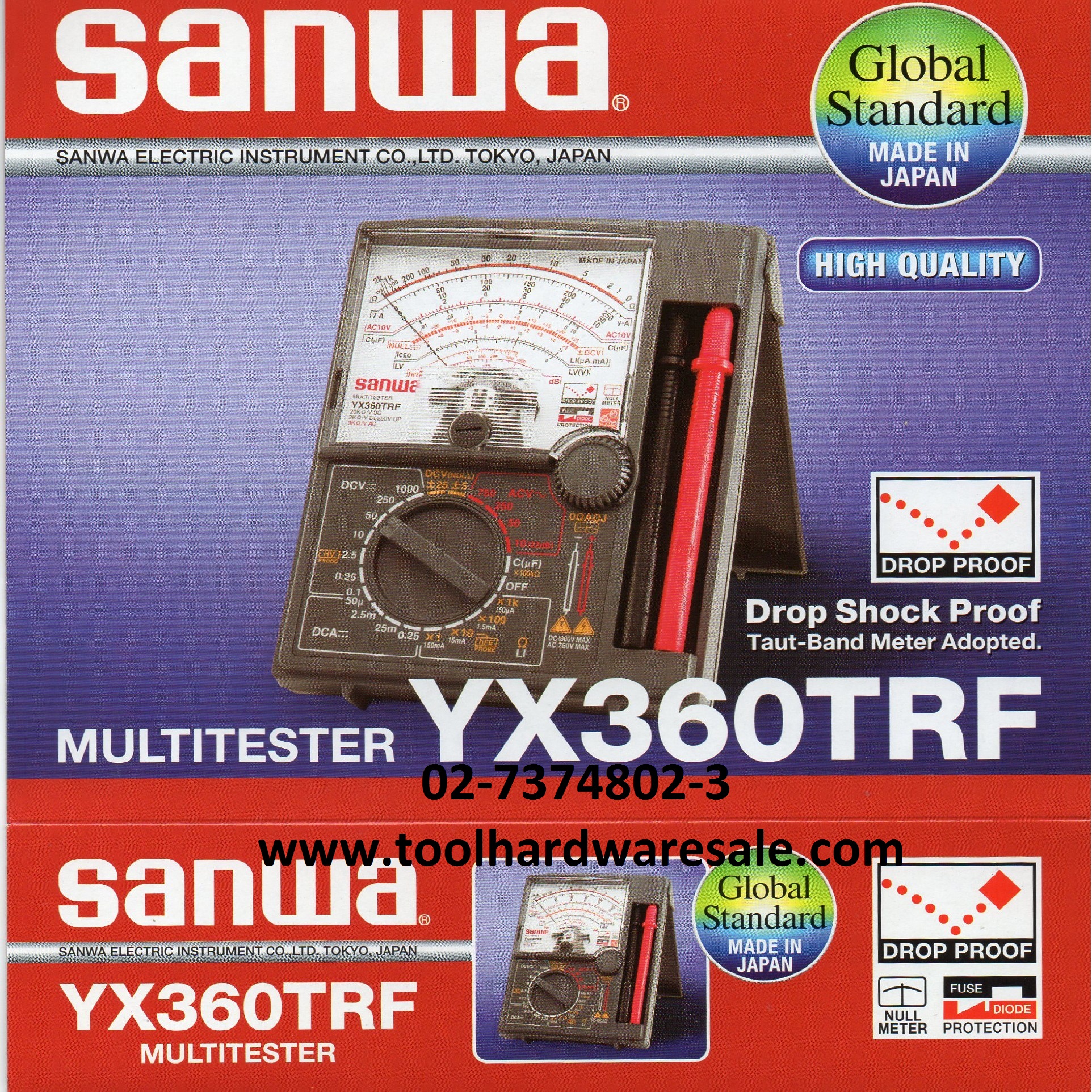 มิเตอร์ SANWA รุ่น YX360TRF ของแท้ MADE IN JAPAN ราคาส่ง1,250 บาท