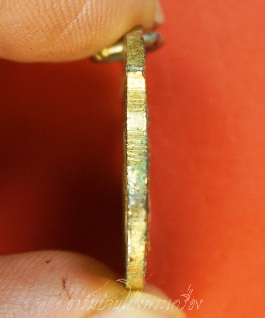 หลวงพ่อโสธร วัดโสธรวรารามวรวิหาร ที่ระลึกสร้างพระอุโบสถหลังใหม่ กะไหล่ทองลงยาสีเขียว(องค์ที่1)