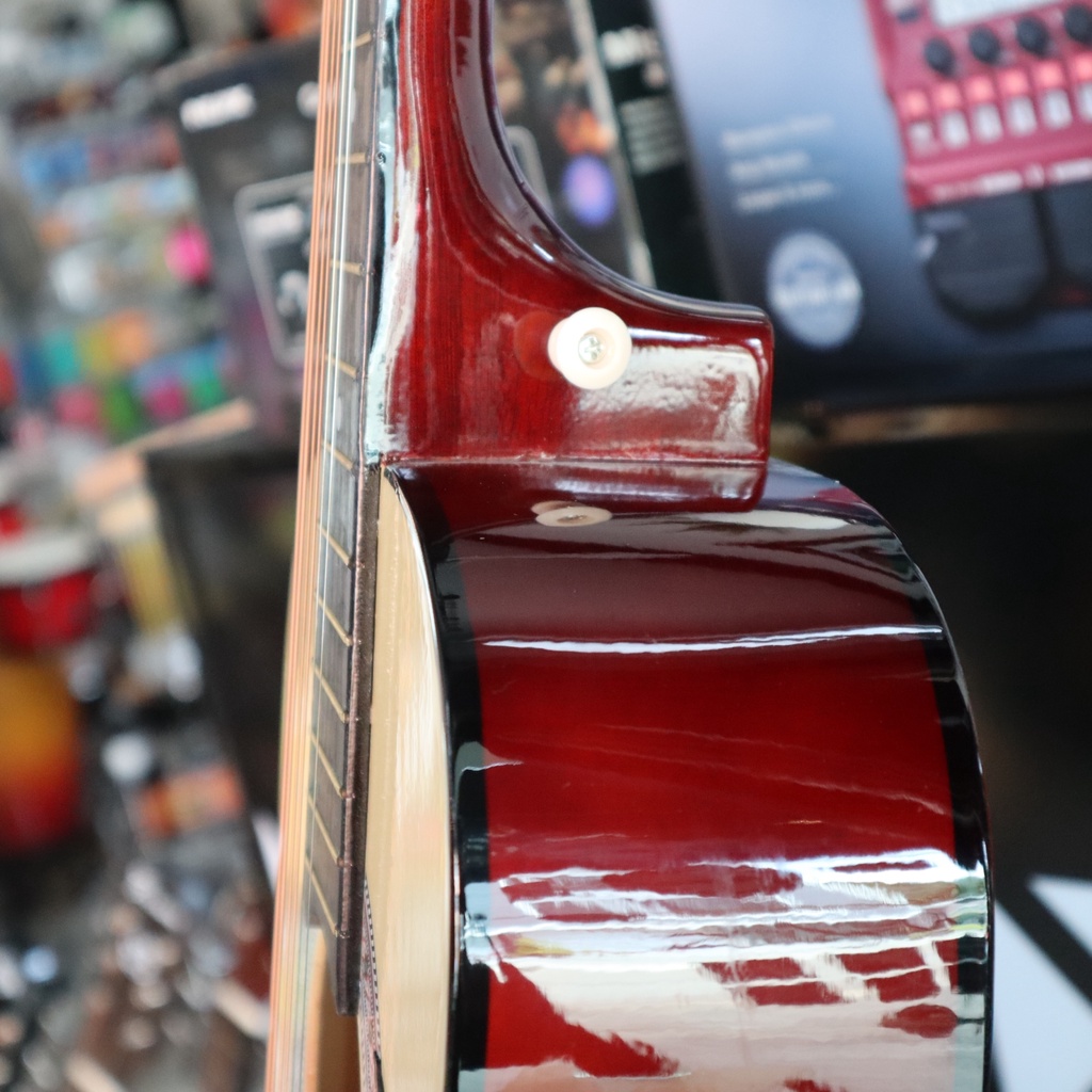 TAKANE กีต้าร์โปร่ง ขนาด36นิ้ว สีไม้ ของแถม 7 ชิ้น