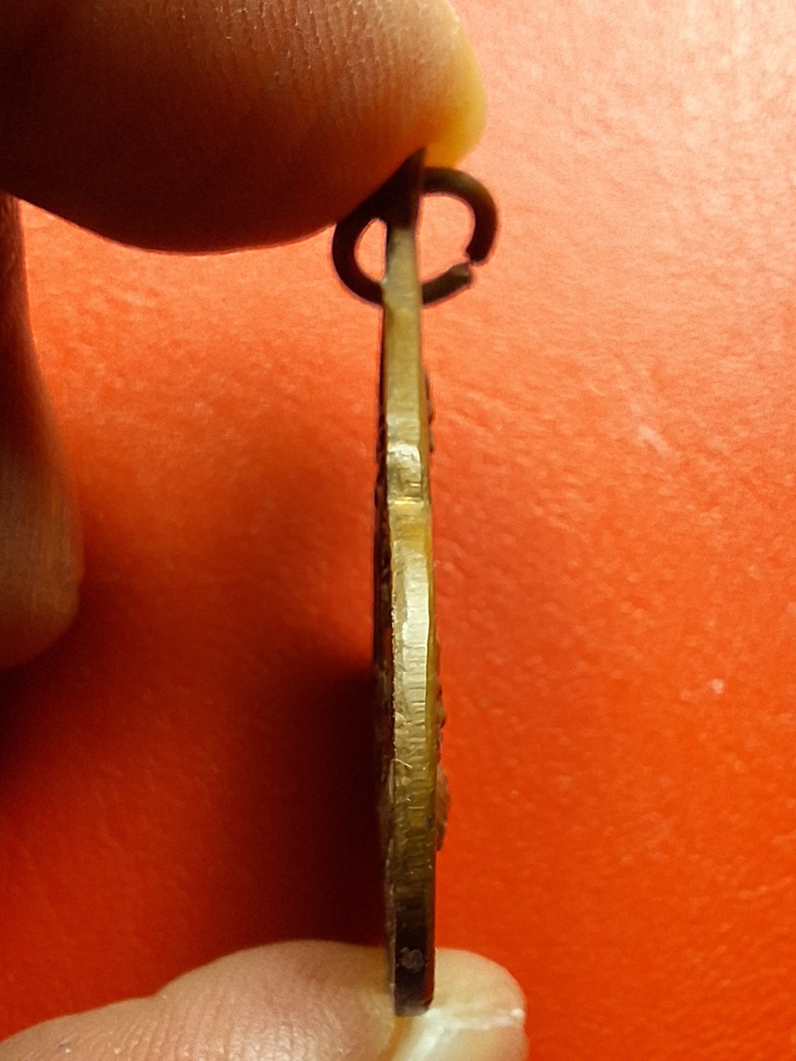 หลวงปู่ชอบ วัดเขารังเสือ รุ่นฉลองอายุ๗รอบ จับหัวเสือ เนื้อนวะ(องค์ที่2)