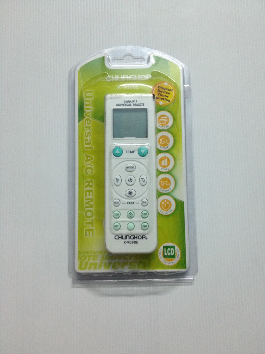 รีโมทแอร์ K-9098E รวมรุ่น ใช้ได้ทุกยี่ห้อ