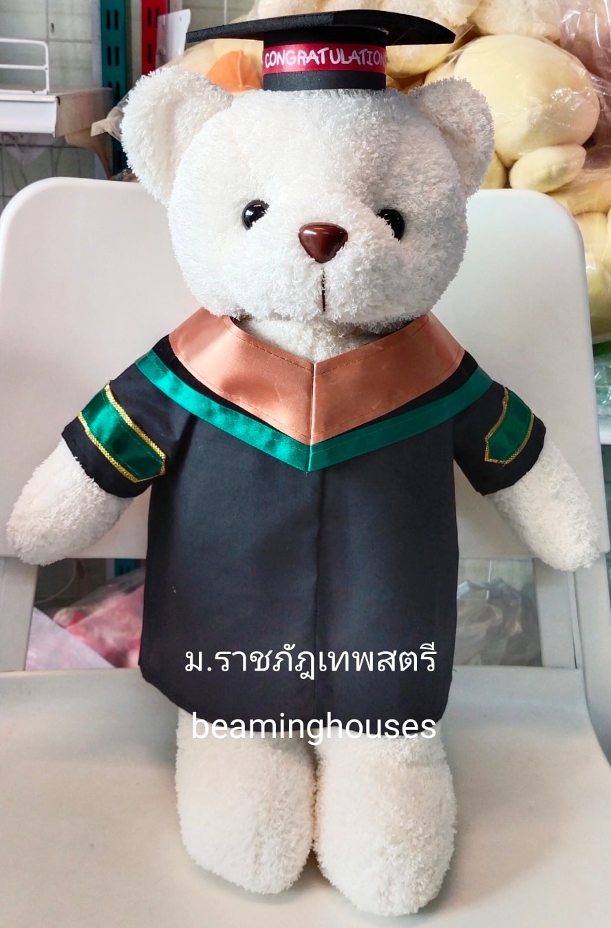 หมีรับปริญญาม.ราชภัฏเทพสตรี สูง 45cm