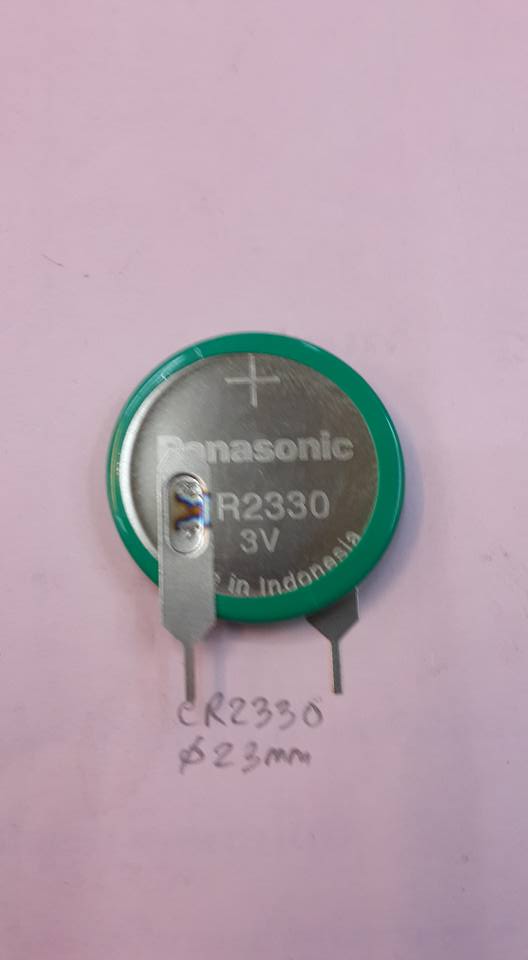 CR2330TAP2ขาถ่าน3Vbatteryแบตเตอรี่ทรงกลมเหมือนเหรียญขอบสีเขียว