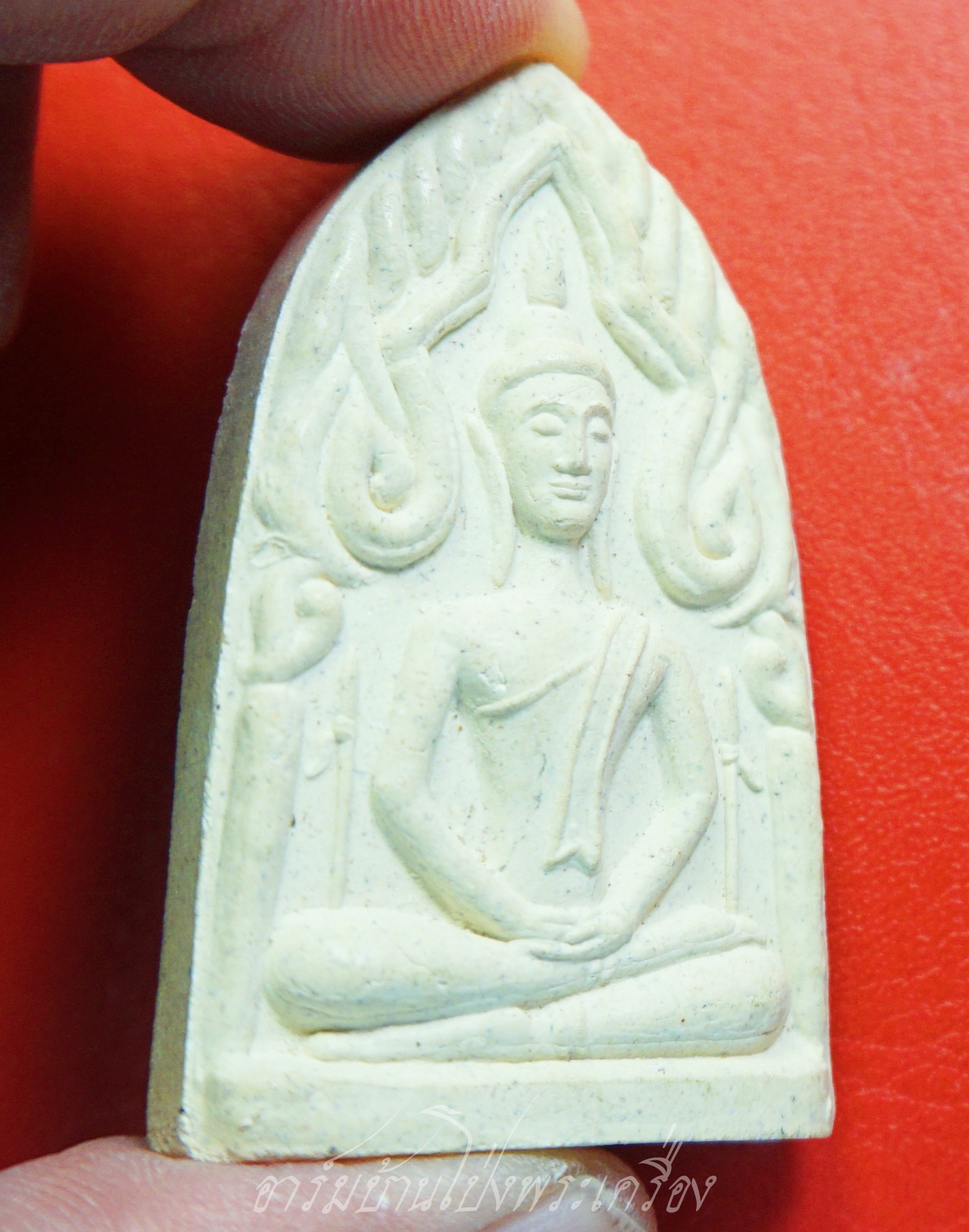 พระขุนแผน วัดบ้านทวน ที่รฤกสร้างศาลากลางน้ำ จ.กาญจนบุรี ปี๒๕๕๓ เนื้อผงขาว(องค์ที่2)