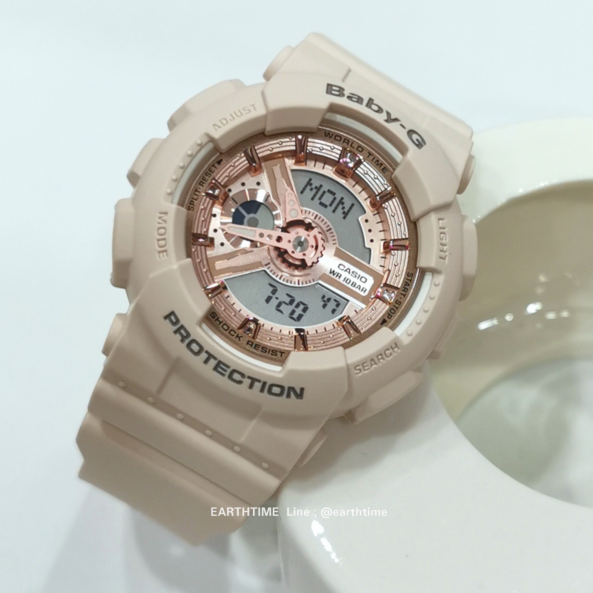 Baby-G Pink Beige Colour Series ของใหม่แท้100% รับประกัน 1 ปี รุ่น BA-110CP-4ADR