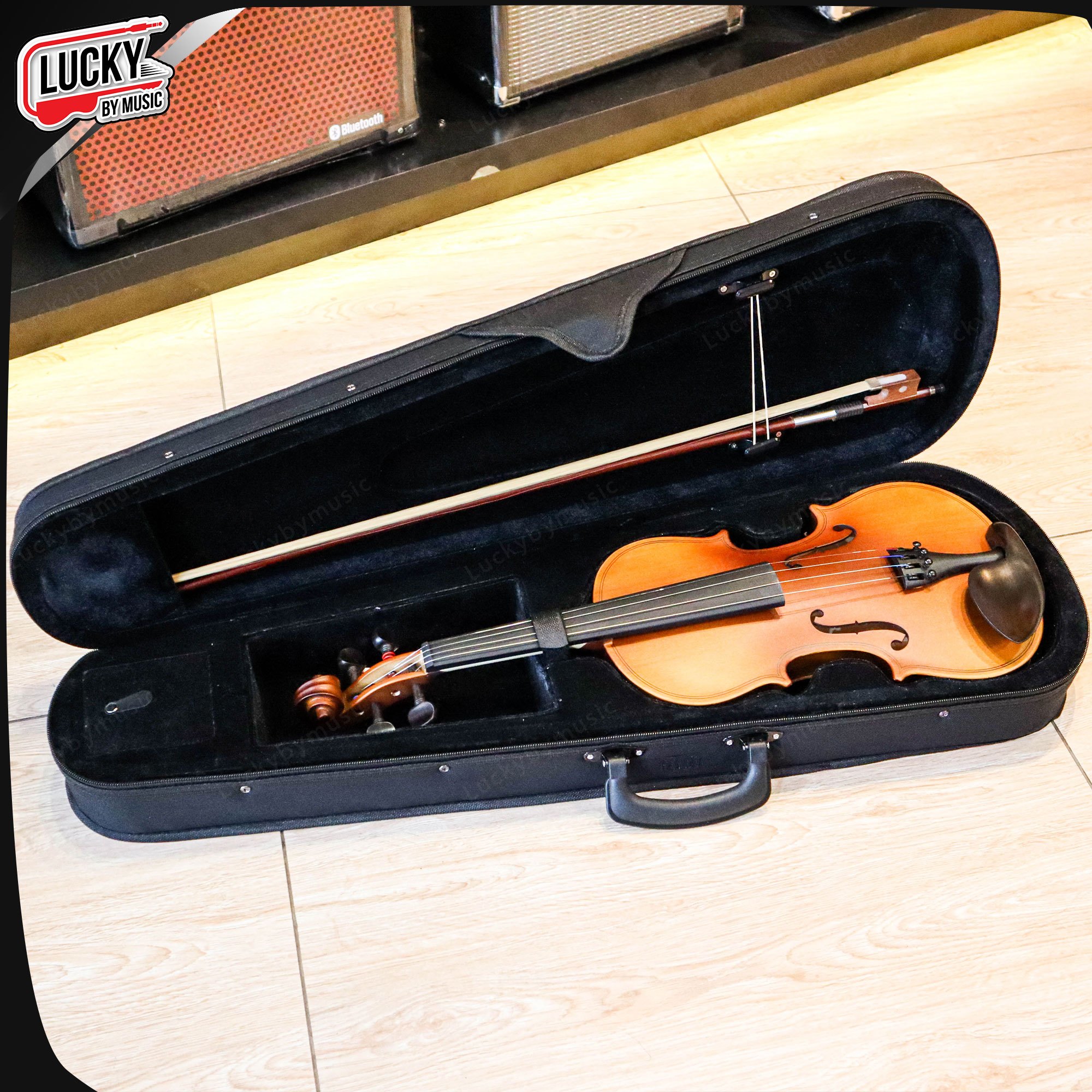 Fortis MVM012L ไวโอลิน ขนาด 4/4 ไม้สปรู้ซแท้ เคลือบด้านอย่างดี สวยงาม อะไหล่ทำจากไม้ฮาร์ดวู๊ด แถมฟรี กระเป๋า