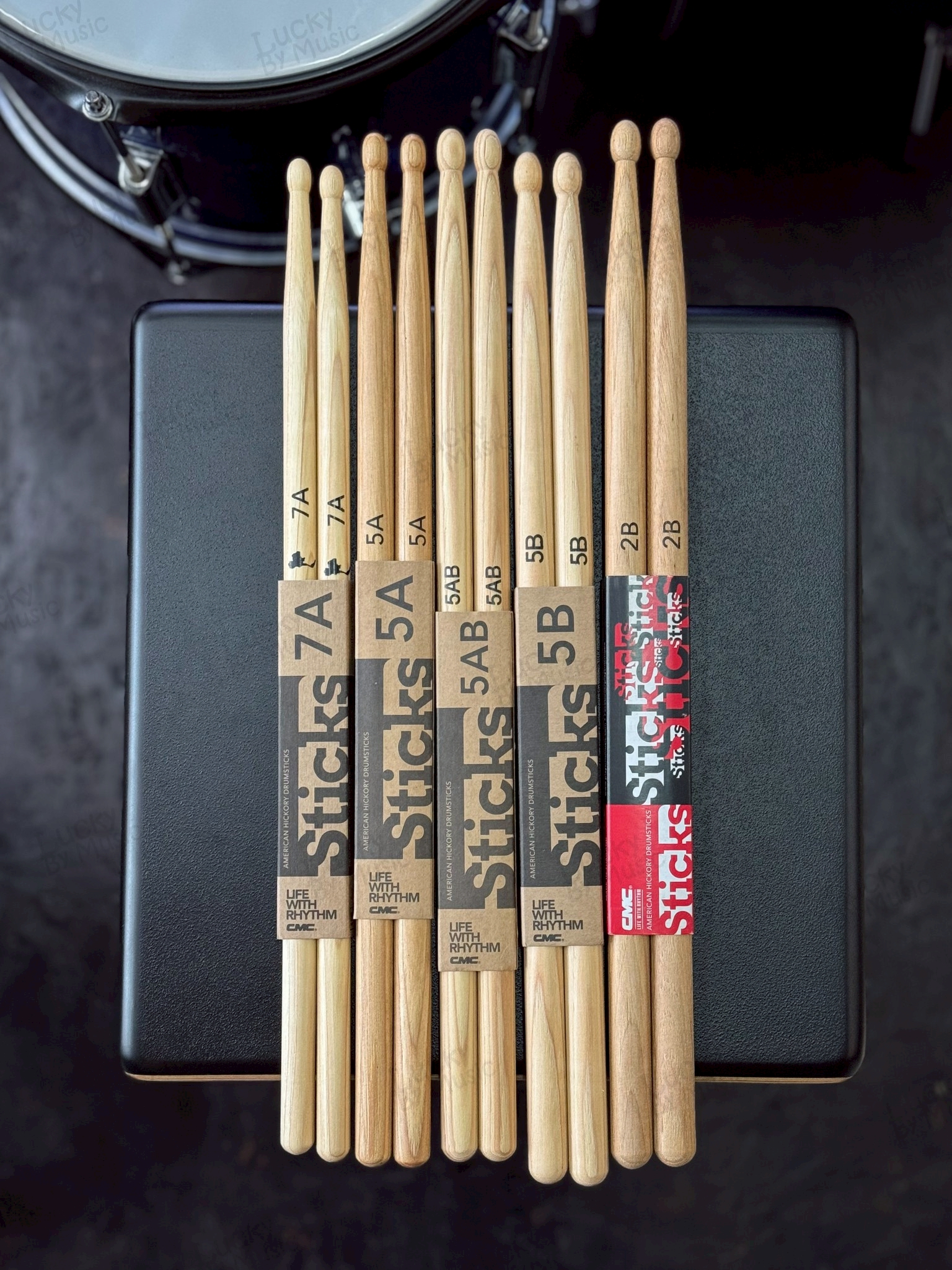 ไม้กลอง CMC ขนาด 5A / 5B / 5AB / 2B / 7A แข็งแรงทนทาน ใช้งานได้นาน ไม้ตีกลอง