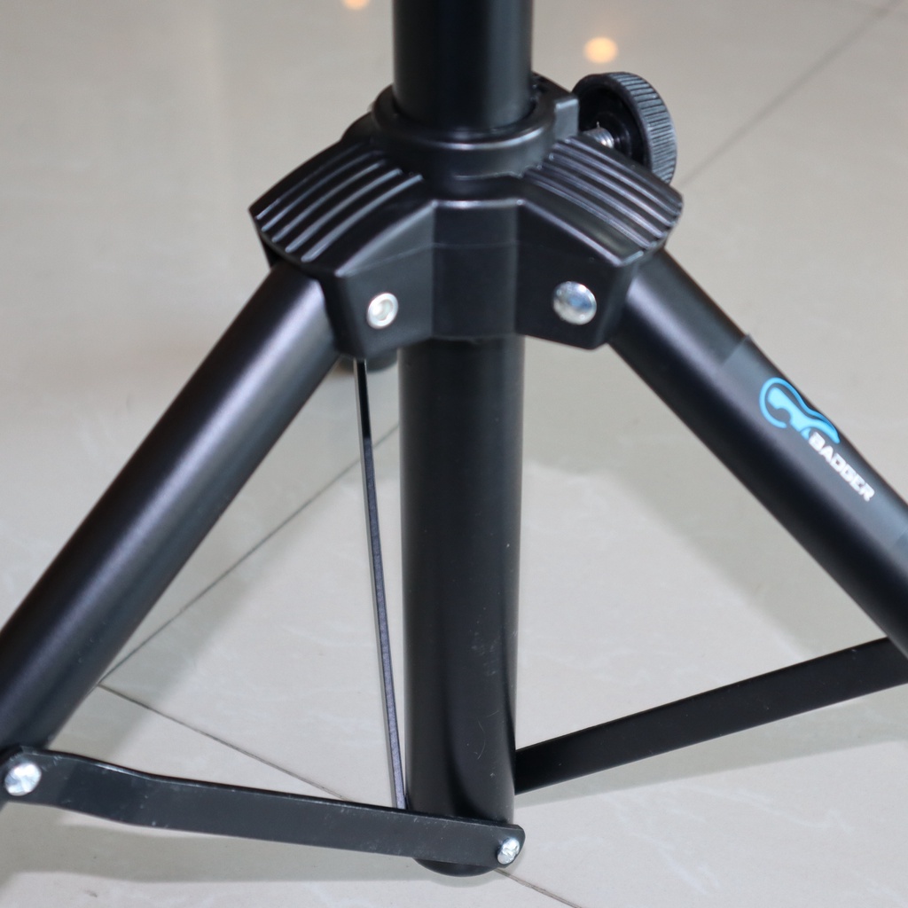 เก้าอี้กลอง BADGER เบาะทรงกลม ขาเคลือบสีดำ พร้อม ไม้กลอง 1 คู่