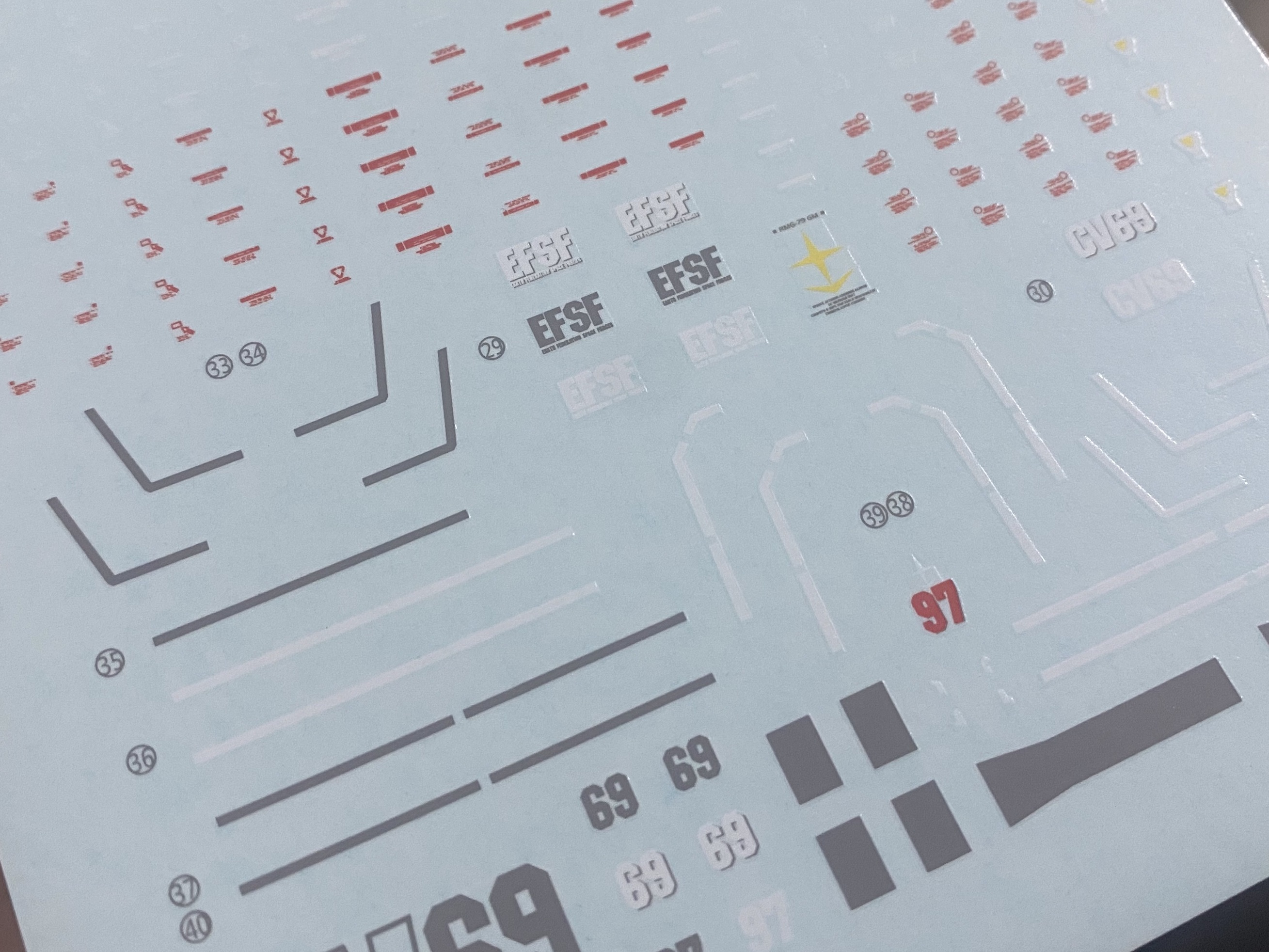 Decal 055 HG1/144 GM Sniper & GM Guard Custom ยี่ห่อ X-Y model
