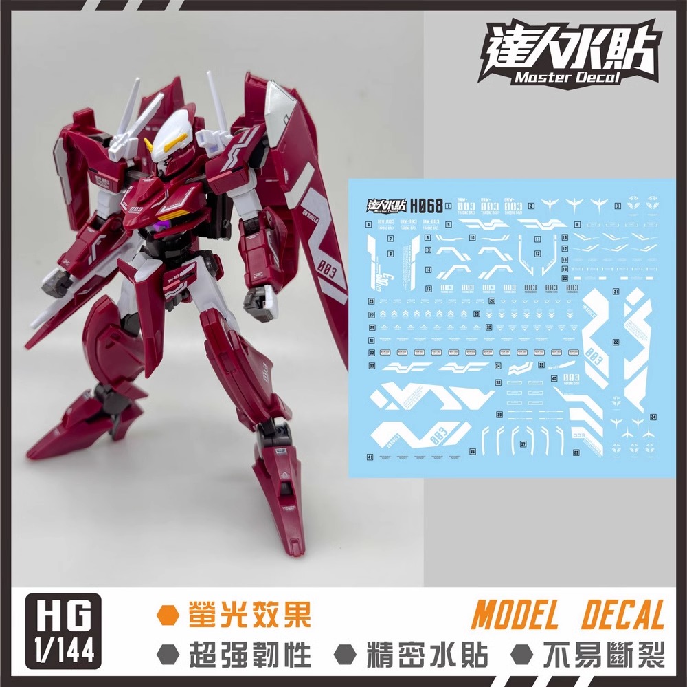 (Master Decal) Water Decal H068 HG1/144 Gundam Throne Drei