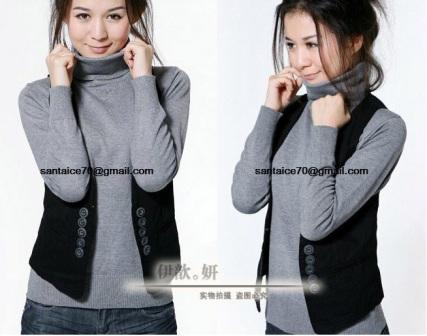เสื้อคอเต่าผู้หญิง ขนกระต่ายผสมวูล ให้ความอุ่นได้ดีมาก