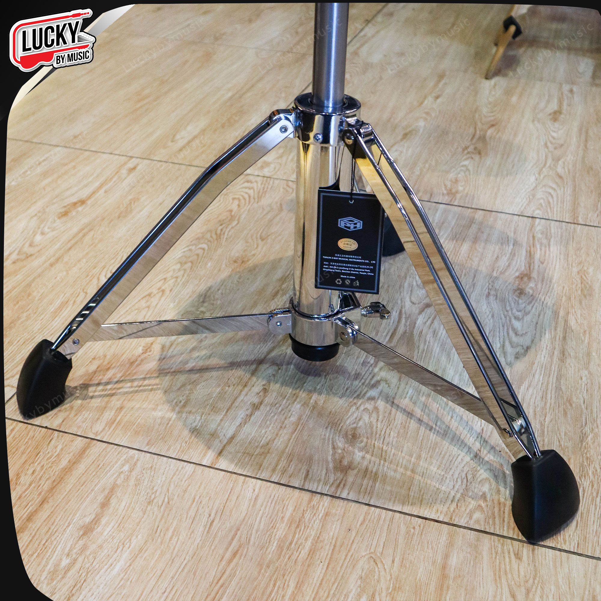 เก้าอี้กลอง PDH แบบมีพนักหนังล้วน รุ่น SW-DT-44 สีแดง เก้าอี้ตีกลอง มีโช็ค ปรับระดับได้ ขาแข็งแรง