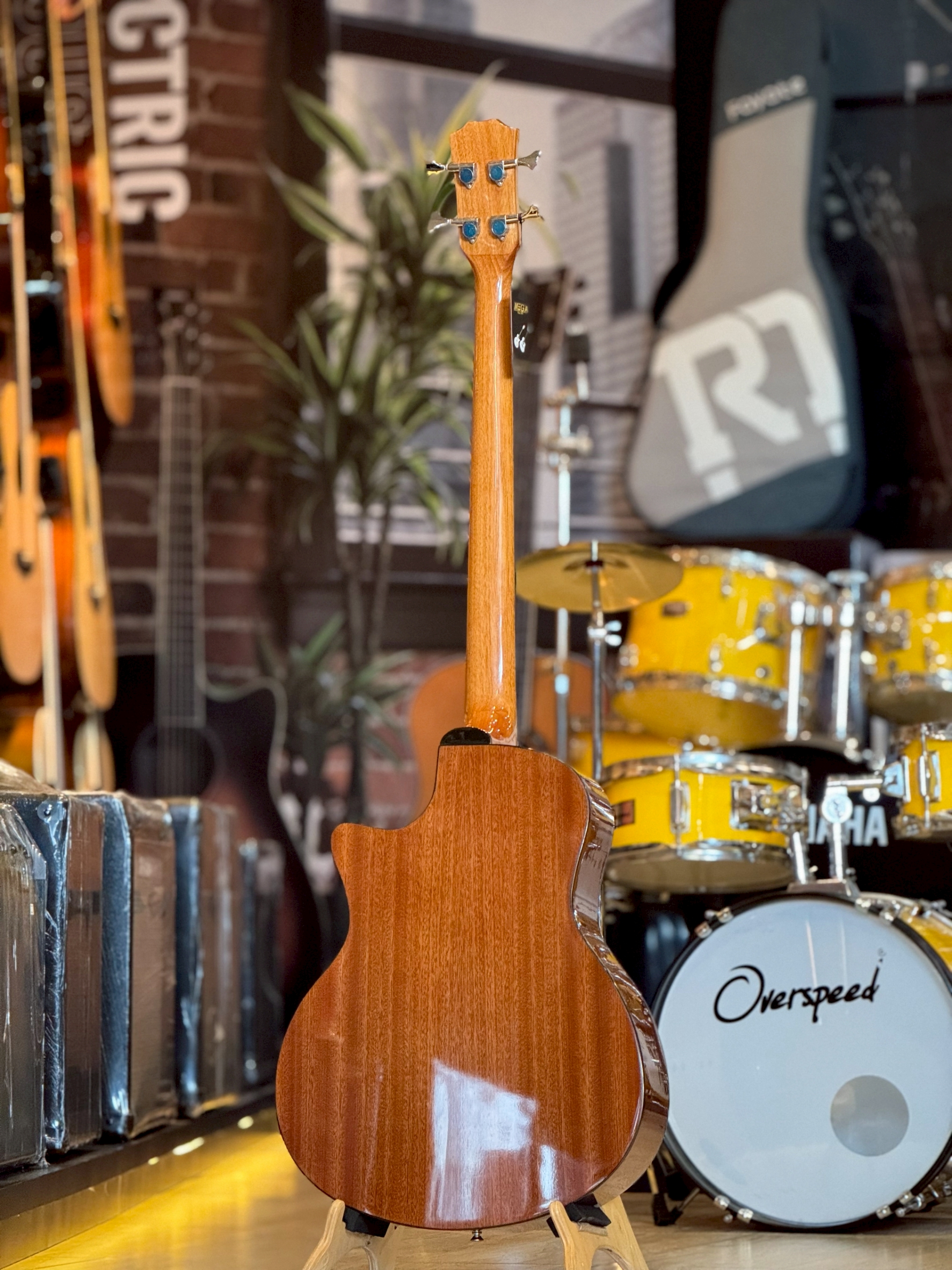 เบสโปร่งไฟฟ้า Acoustic Bass 4 สาย 46 นิ้ว 21 เฟรต ภาคไฟฟ้า G-Tone 4 พร้อมสายแจ็ค