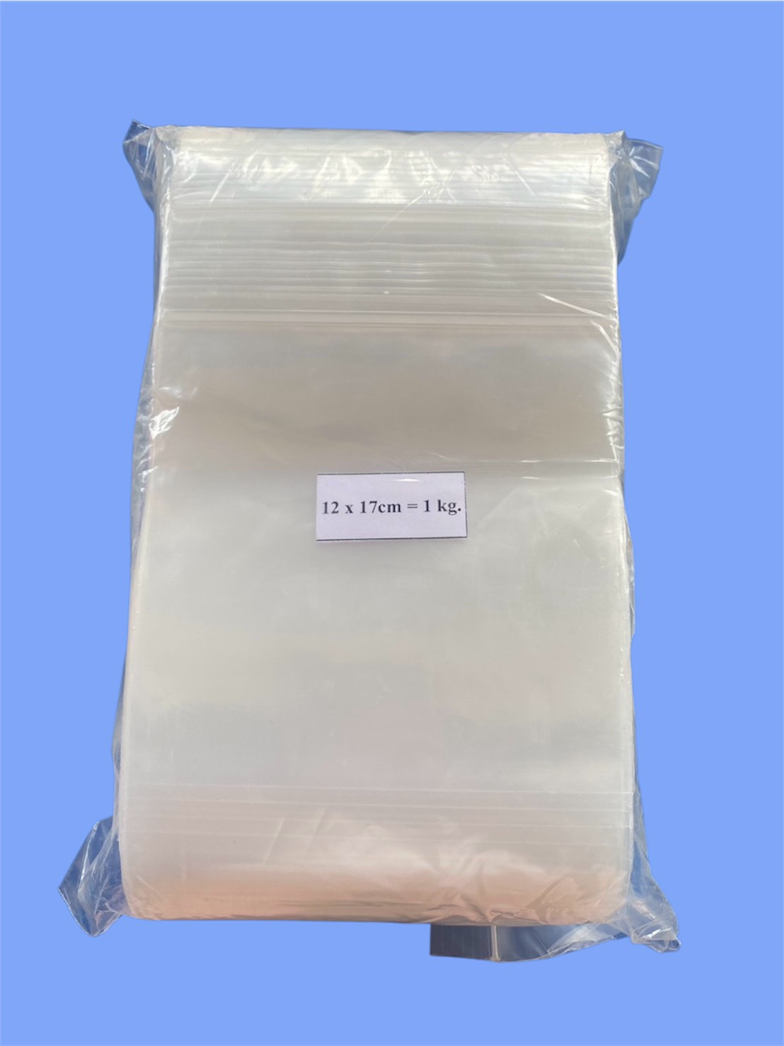 ถุงซิ๊ปล็อคหนา 12x17 cm 1 ก.ก. ประมาณ 320 ใบ