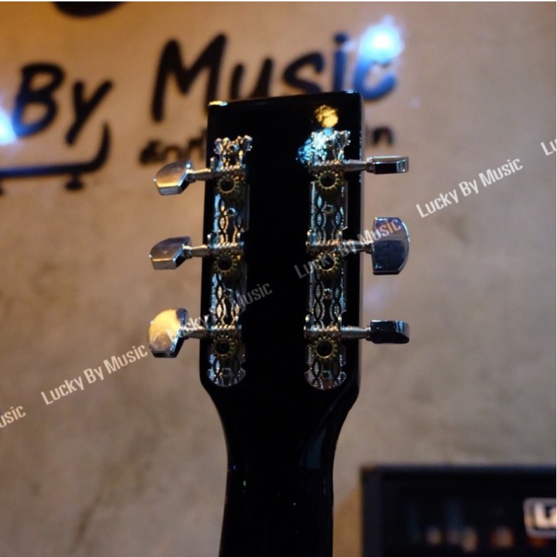 กีต้าร์โปร่ง Martin Lee 38" สีดำ**มีเหล็กดามคอ** ลูกบิดโครเมียมแถมฟรี ปิ๊ก ที่เก็บปิ๊ก และใบคอร์ด เก็บเงินปลายทางได้