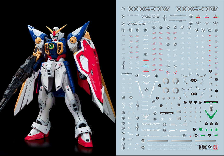 110 Water Decal RG1/144 Gundam Wing ยี่ห่อ S.I.M.P. Model Decal